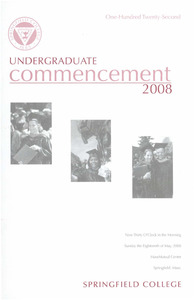 Springfield College undergraduate Commencement Program (2008)
