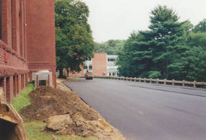 Paving the way by the Administration Building, ca. 1996