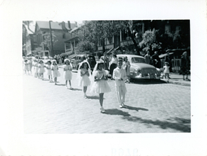 Kids walking in procession