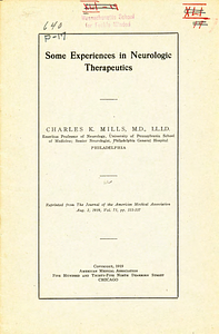 Some experiences in neurologic therapeutics