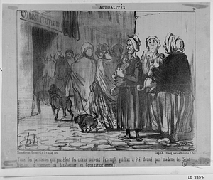 Toutes les parisiennes qui possèdent des chiens suivent l'exemple qui leur a été donné par madame de Saint Frémont et viennent se désabonner au Constitutionnel.