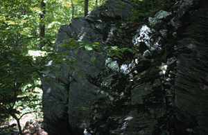 Phyllite ridge with quartzite vein, southern end of grid cell 0412.