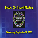 Boston City Council meeting recording, September 28, 2005
