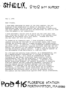 Letter from Bet to Lou Sullivan (May 1, 1990)