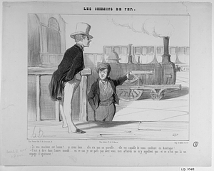 - Si ma machine est bonne?.. je crois bien... elle n'a pas sa pareille... elle est capable de nous conduire en Amérique!...... - C'est à dire dans l'autre monde.... en ce cas je ne pars pas avec vous, mes affaires ne m'y appellent pas et ce n'est pas là un voyage d'agrément!..