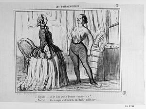 - Voyons......... ai-je l'air assez homme comme ça?.... - Parfait...... il te manque seulement la médaille militaire!.......