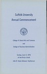 1976 Suffolk University commencement program, College of Arts & Sciences and Sawyer Business School