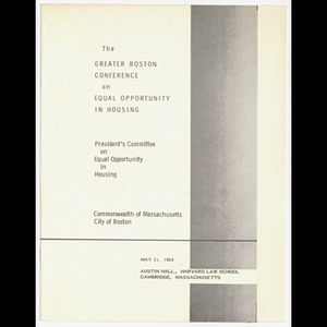 The Greater Boston Conference on Equal Opportunity in Housing