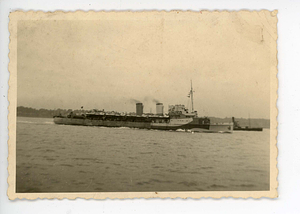 View of ship crossing the English Channel