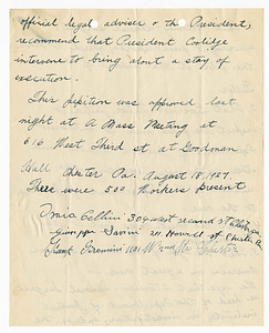 Telegrams and letters of support for Sacco and Vanzetti, August 1927