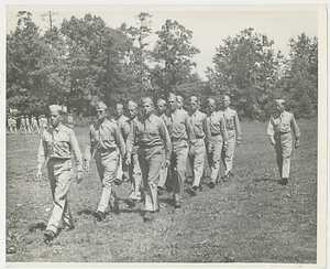 Army Air Corps Marching at Springfield College (ca. 1943)