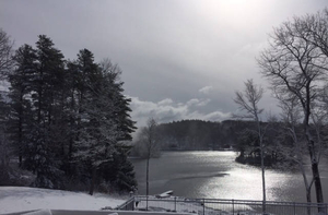 Thompson Pond-April snow