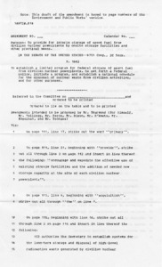Amendment to provide for interim storage of spent fuel from civilian nuclear powerplants by onsite storage facilities and other practical means.