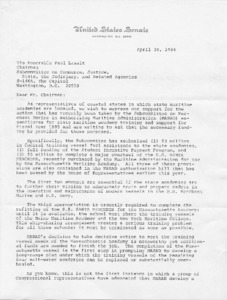 Letter to Paul Laxalt from Senators Paul E. Tsongas, Edward M. Kennedy and (8) other Senators regarding state maritime academies