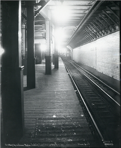 Scollay Square subway station looking south by south bound track