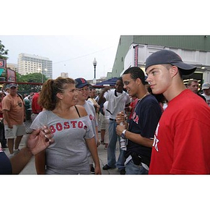 Torch Scholars outside Fenway Park