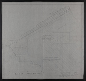 F.S.D. of Cornice for Wing, Drawings of House for Mrs. Talbot C. Chase, Brookline, Mass., Dec. 3-6, 1929