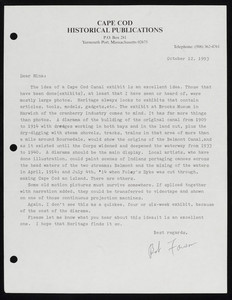 Letter, Robert H. Farson to Nina Heald Webber