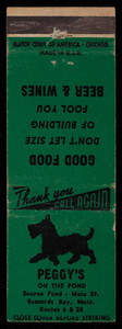 Peggy's on the Pond matchbook cover