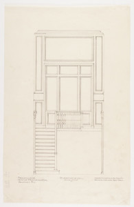 Hall evevation, stair, 1/2 inch scale, residence of F. K. Sturgis, "Faxon Lodge", Newport, R.I.