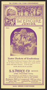 Epicure junior, S.S. Pierce Co., Boston, Mass., April, 1941