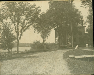 Exterior view of Castle Tucker with driveway, Wiscasset, Maine, undated