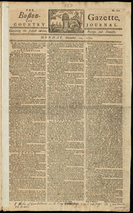 The Boston-Gazette, and Country Journal, 10 December 1770