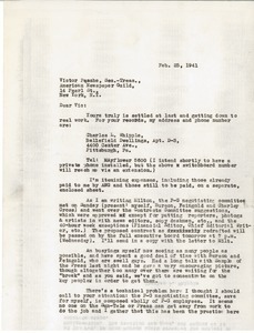 Letter from Charles L. Whipple to Victor Pasche