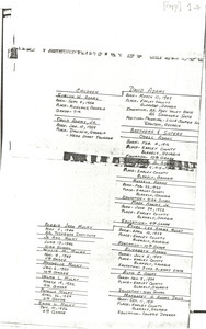 Student family histories: Adams, David (Brown, Flannigian, Mosely)