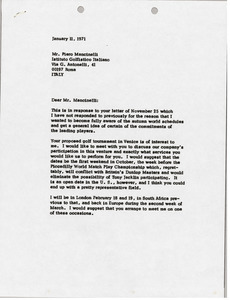 Letter from Mark H. McCormack to Dakin B. Ferris