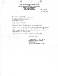 Letter from R.R. Randall to Mark H. McCormack