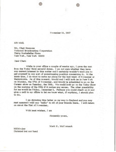 Letter from Mark H. McCormack to Chet Simmons