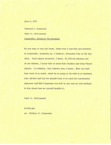 Memorandum from Mark H. McCormack to Michael J. Narracott