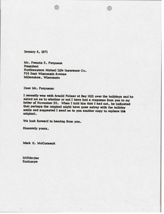 Letter from Mark H. McCormack to Francis E. Ferguson