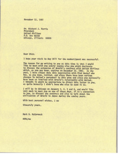 Letter from Mark H. McCormack to Richard J. Ferris