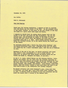 Memorandum from Mark H. McCormack to Doc Giffin