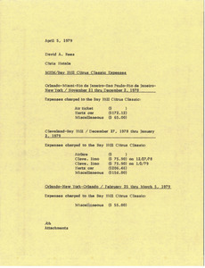 Memorandum from Chris Hatala to David A. Rees