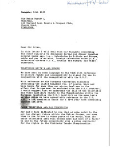 Letter from Mark H. McCormack to Sir Brian Burnett