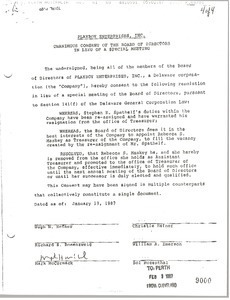 Playboy Board of Directors Consent Form