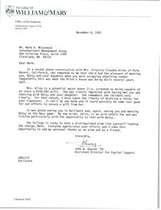 Letter from John W. Dayton to Mark H. McCormack