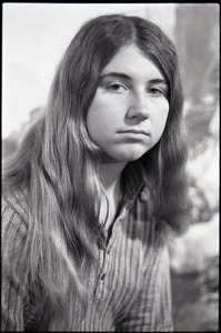 Half-length studio portrait of Irene White