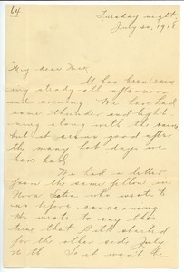 Letter from Letitia Crane to Frank F. Newth