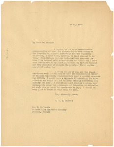 Letter from W. E. B. Du Bois to Eugene M. Martin