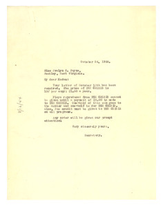 Letter from Crisis to Evelyn C. Payne
