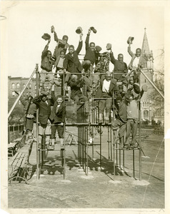 African American children at a city playground