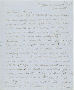 Letter from Martha Hudson to Erasmus Darwin Hudson