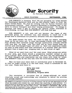 Our Sorority Issue 14 (September 1986)