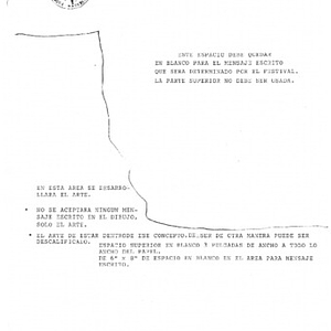 Submission instructions to enter poster art contest for Festival Puertorriqueño 1993
