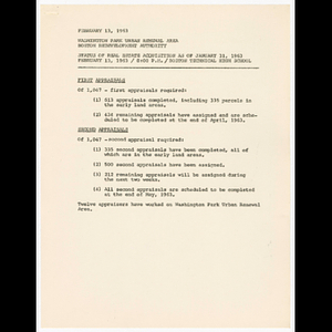 Status of real estate acquisition as of January 31, 1963, processing of pro-tanto payments and settlements, and status of land acquisition program in "early land" sections