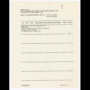 Minutes and attendance list for Dale Area Improvement Association (area 11) meeting on October 13, 1965